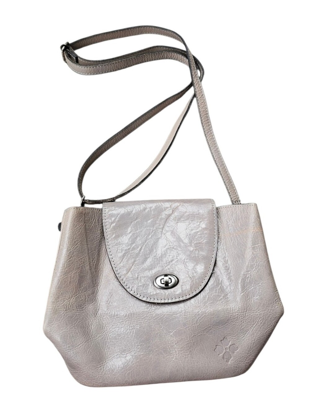 Patricia Nash Bellissimi Convertible Backpack Bag in Distressed Gray Leather